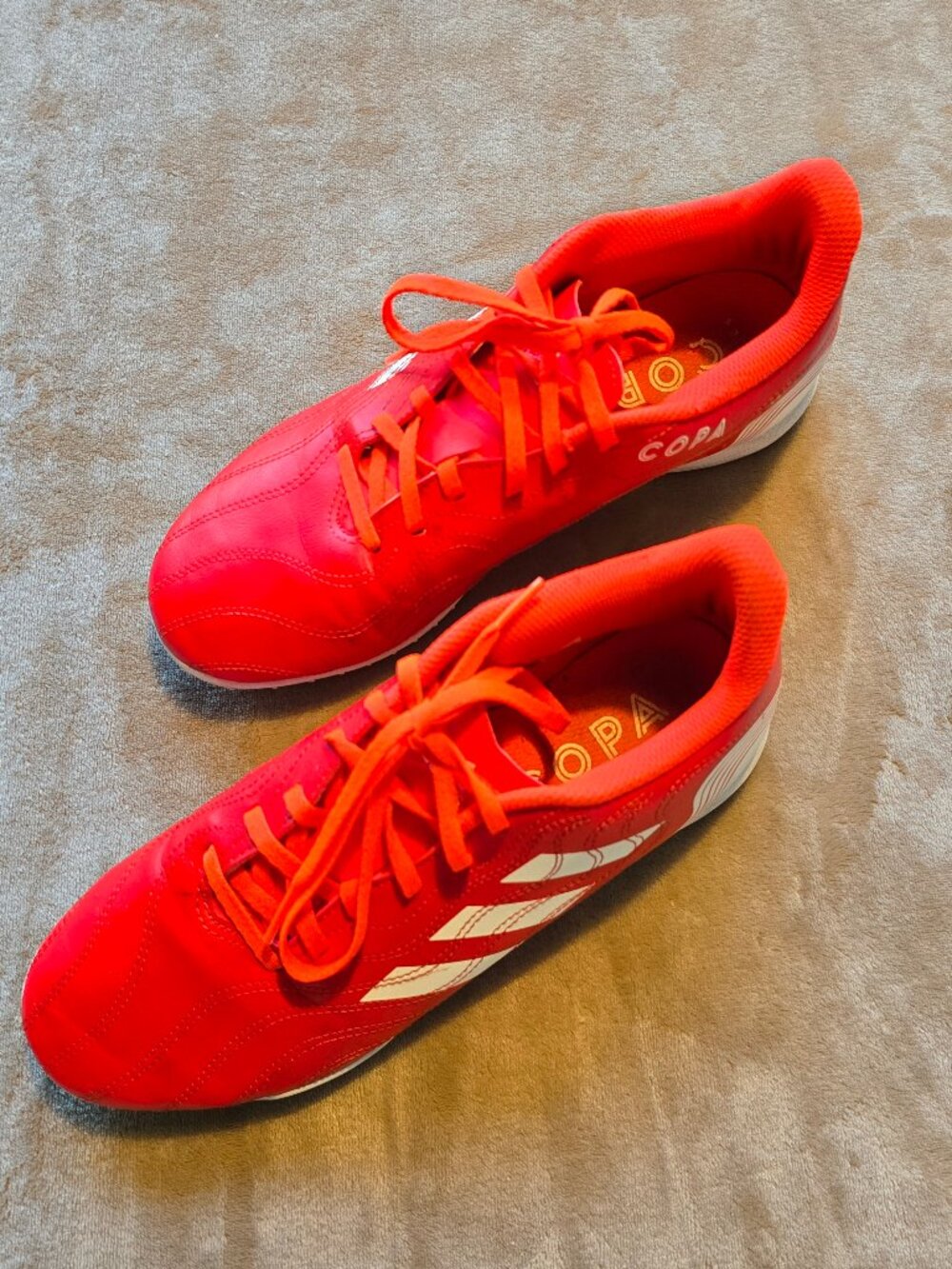 adidas Copa Sense.4 Indoor Soccer Shoes – US Men's Size 9.5 – Solar Red/White (F
